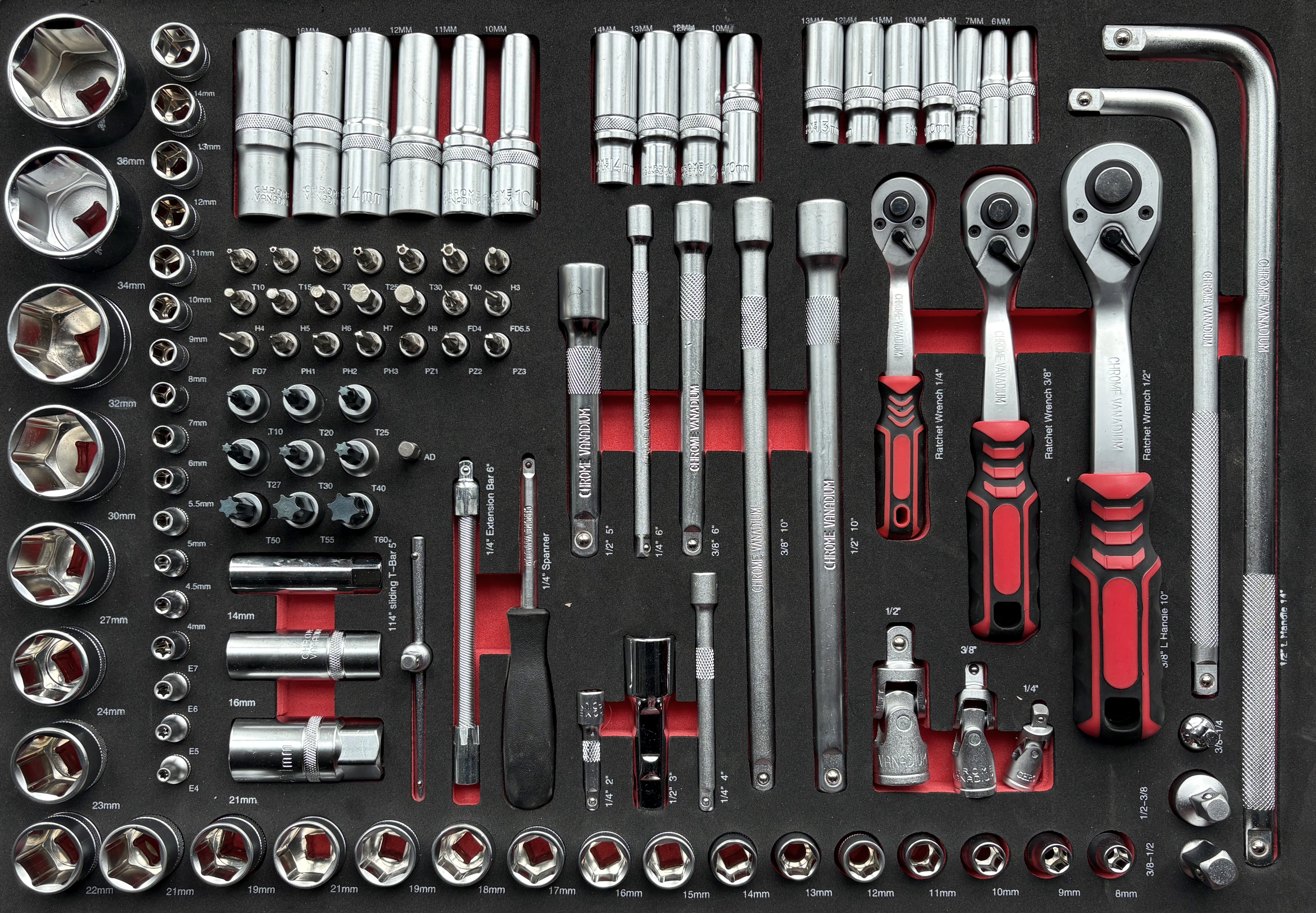 BL-5008 - Blacktool Dielenský vozík s náradím, 7 zásuviek (5)